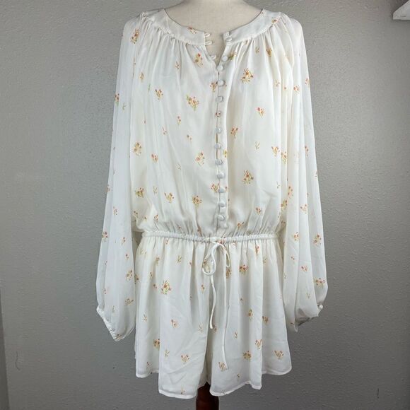 Sabo Skirt Floral Romper Size L EUC - Picture 1 of 8